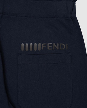 Fendi Детские синие джогеры с логотипом JFF0571012