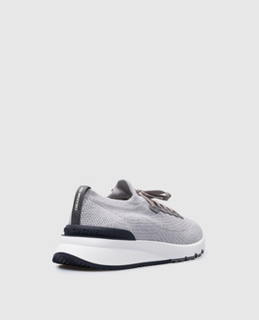 Brunello Cucinelli Сірі кросівки з логотипом MZUPMBO252