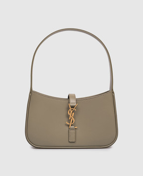 Saint Laurent Шкіряна сумка-хобо LE 5А7 кольору хакі 7103182R20W