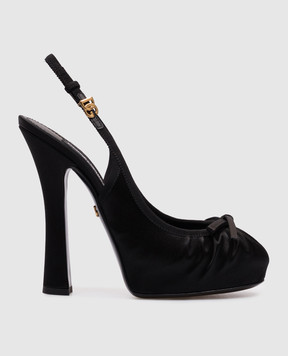 Dolce&Gabbana Черные слингбеки с бантом CG0927AD160