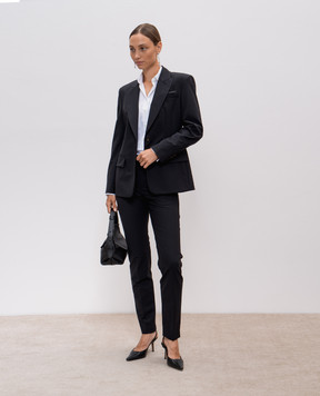 Brunello Cucinelli Белая рубашка с цепочкой мониль из эколатуни M0091NQ316