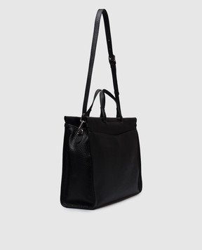 Gianni Chiarini Черная кожаная сумка-тоут Lavinia с логотипом. BS11400TKL