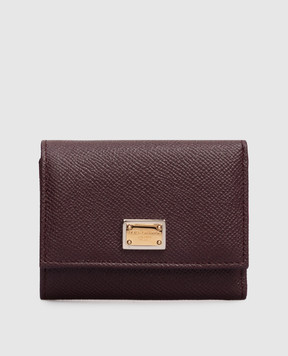 Dolce&Gabbana Фиолетовый кожаный портмоне с логотипом BI0770A1001