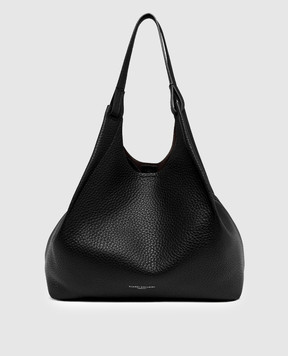 Gianni Chiarini Чорна шкіряна сумка-тоут Dua BS9720RNGDBL
