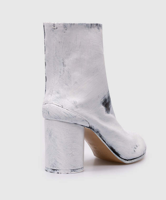 Maison Margiela Белые кожаные ботильоны Tabi с винтажным эффектом S58WU0260P4162 изображение 3