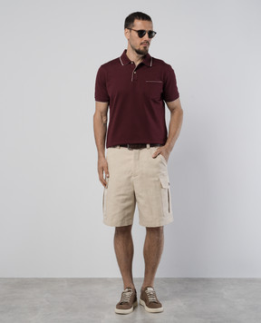 Loro Piana Бежевые шорты карго с льном FAN8833