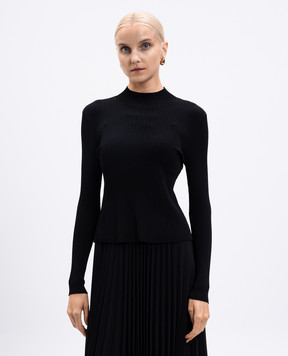 Twinset Чорний топ з фігурним вирізом 252TP3162