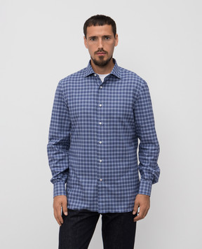 ISAIA Синя сорочка в клітинку IM10TCC9907