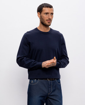 Brunello Cucinelli Синій джемпер M2900100
