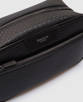 Serapian Чорний шкіряний несесер SRSTSMML546424BCG2