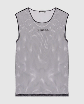 Ann Demeulemeester Черный топ Biba с вышивкой B0012542FA585