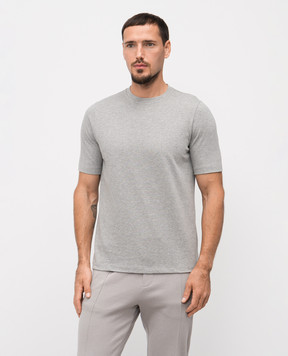 Doriani Cashmere Сіра меланжева футболка 858MMJ57