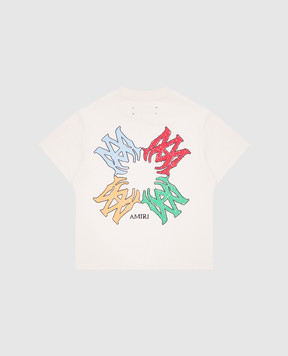 AMIRI Дитяча бежева футболка MA QUAD SCRIBBLE AKJYTE1024