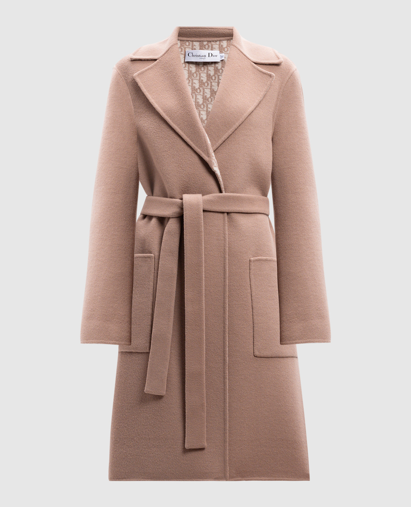 

Бежевое пальто из шерсти, Бежевый, Пальто