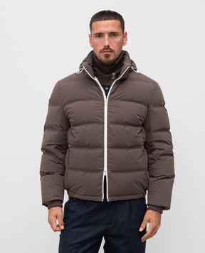 Brunello Cucinelli Коричнева пухова куртка MM4911836