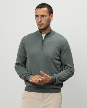 Canali Зеленый джемпер из шерсти MK00077C0015