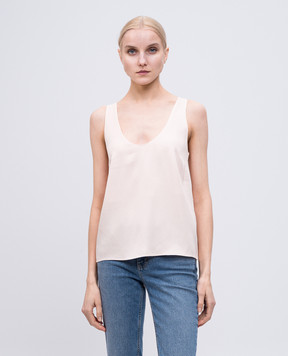 Twinset Рожевий топ з логотипом 251TP2651