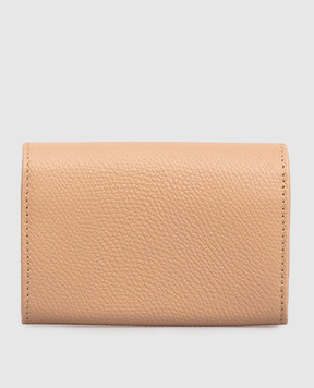 Valentino Бежеве шкіряне портмоне з логотипом 7W2P0AS7SNP