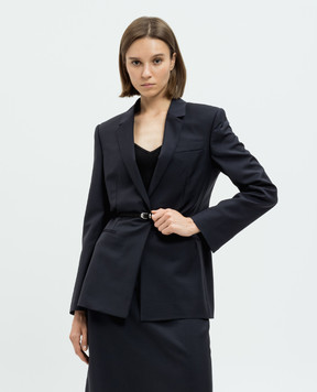 Givenchy Синий жакет из шерсти с ремешком BW30JH100H