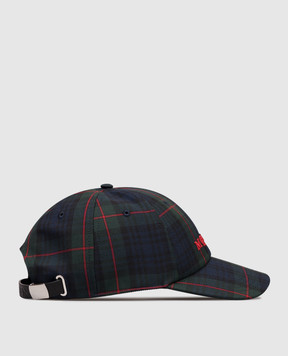 Alexander McQueen Кепка с шерстью в клетку с вышивкой логотипа 8386274C09Q