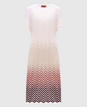 Missoni Сукня міді у візерунок з ефектом деграде DS25SG0TBK044V