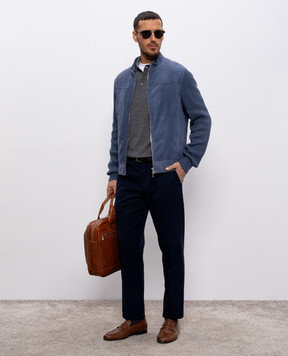 Brunello Cucinelli Серое поло из шерсти и кашемира M2400295
