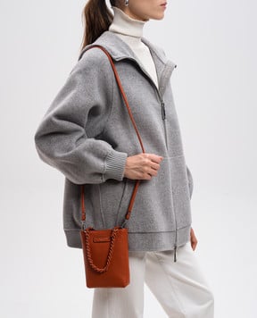Gianni Chiarini Оранжевая кожаная сумка Camilla с логотипом BS9590COMMGRN