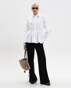 Balenciaga Чорні велюрові штани з мереживом 850694TTV34