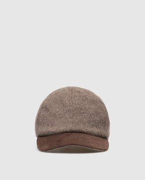 Doriani Cashmere Коричневая кепка из кашемира 119P6S10