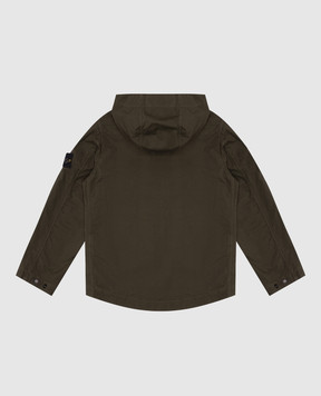 Stone Island Детская зеленая куртка с патчем логотипа K1S164100006S000114