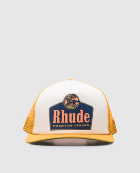Rhude Белая кепка Cigars с принтом логотипа RHPS24HA09608387