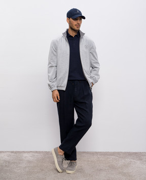 Brunello Cucinelli Синє поло M29800125