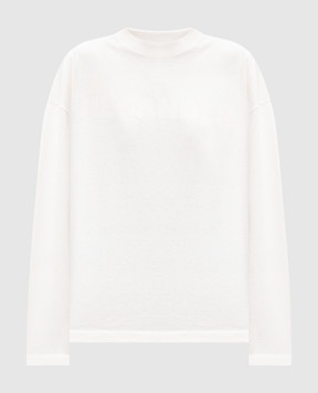 Jil Sander Белый лонгслив с принтом логотипа. J03GC0136J20243