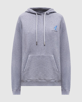 Off-White Серые худи с принтом OWBB064S25FLE002