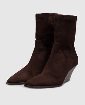 Jimmy Choo Коричневые замшевые ботильоны Haley HADLEYAB60SUE