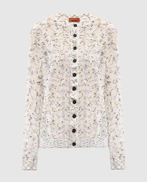 Missoni Белый кардиган с шерстью в узоре DS25WM1EBK01EU
