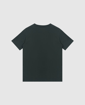 Dolce&Gabbana Дитяча зелена футболка з геральдичною вишивкою логотипа L4JTHUG7N6E812+