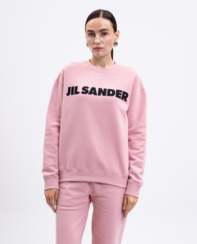 Jil Sander Рожевий світшот з принтом логотипа J53GU0003J20039