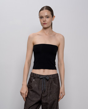Brunello Cucinelli Чорний топ M0T1802B19