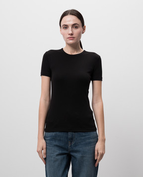 Helmut Lang Чорна футболка з логотипом O01HW515