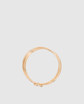 Dolce&Gabbana Золотистий багатошаровий браслет з фактурним логотипом DG WBQ6M2W1111