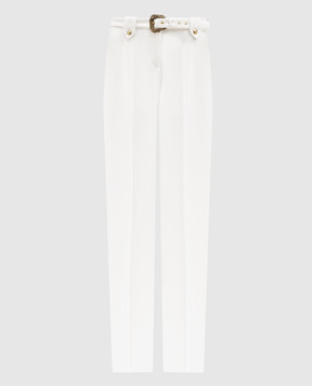 Versace Jeans Couture Білі штани з поясом 76HAA111N0103