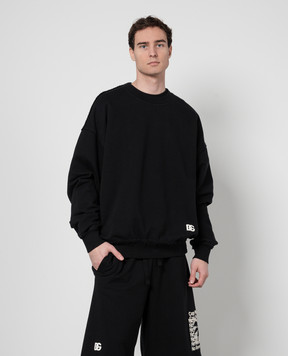 Dolce&Gabbana Черный свитшот с фактурным принтом banana tree G9ARDTG7K1S