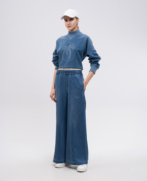 Palm Angels Синий свитшот PWBA053S25FAB001