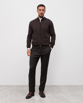 Cashmere&Whiskey Коричневий кардиган з вовни мериноса 97396