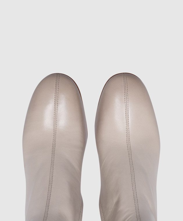 Santoni Сірі шкіряні ботильйони WTCS71141SX1NZZF зображення 4