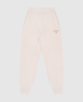 Balmain Дитячі бежеві джогери з логотипом BX6P40Z31831214