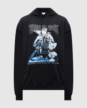 Vetements Чорне худі Filthy Secret UCF76HD600B