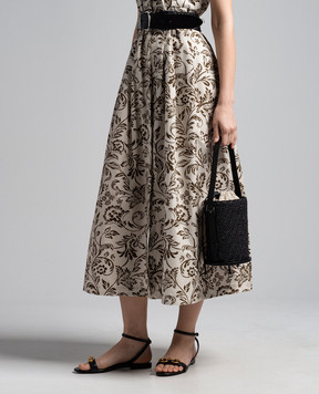 Max Mara Черная плетеная сумка BUCKET с логотипом BUCKET
