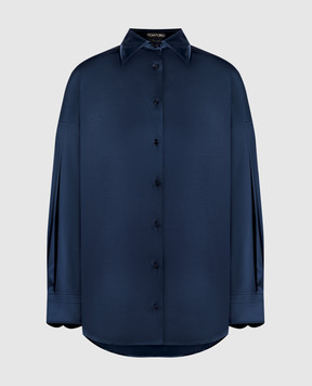 Tom Ford Синя блуза із шовку CA3211FAX881